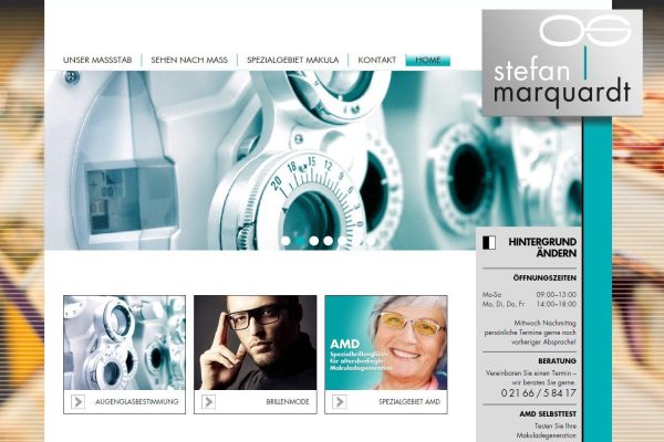 www webdesign website stefan marquardt optiker