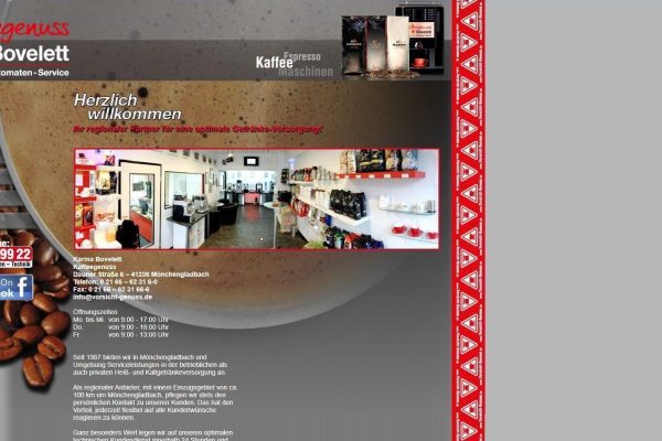 www webdesign website kaffeegenuss bovelett
